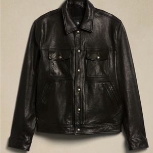 Men’s BRAND NEW BANANA REPUBLIC Alto Genuine Leather Jacket Sz MEDIUM